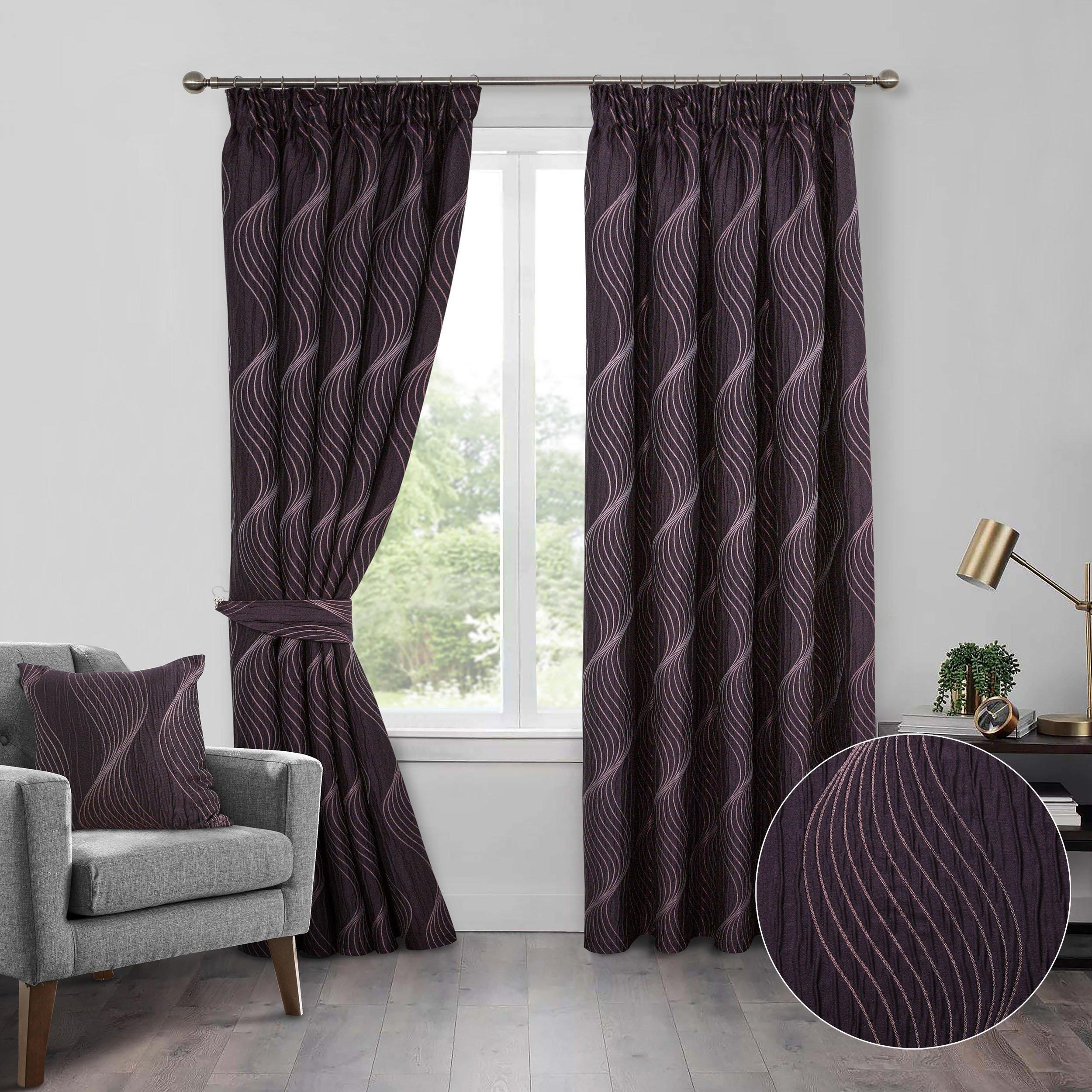 Zen Fully Lined 3 Inches Pencil Pleat Curtains pair - image 1