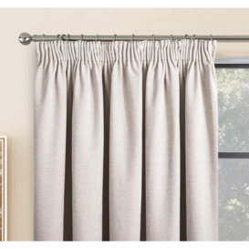 Camden Crushed Chenille Complete Blackout Lined Pencil Pleat Curtains pair - thumbnail 2