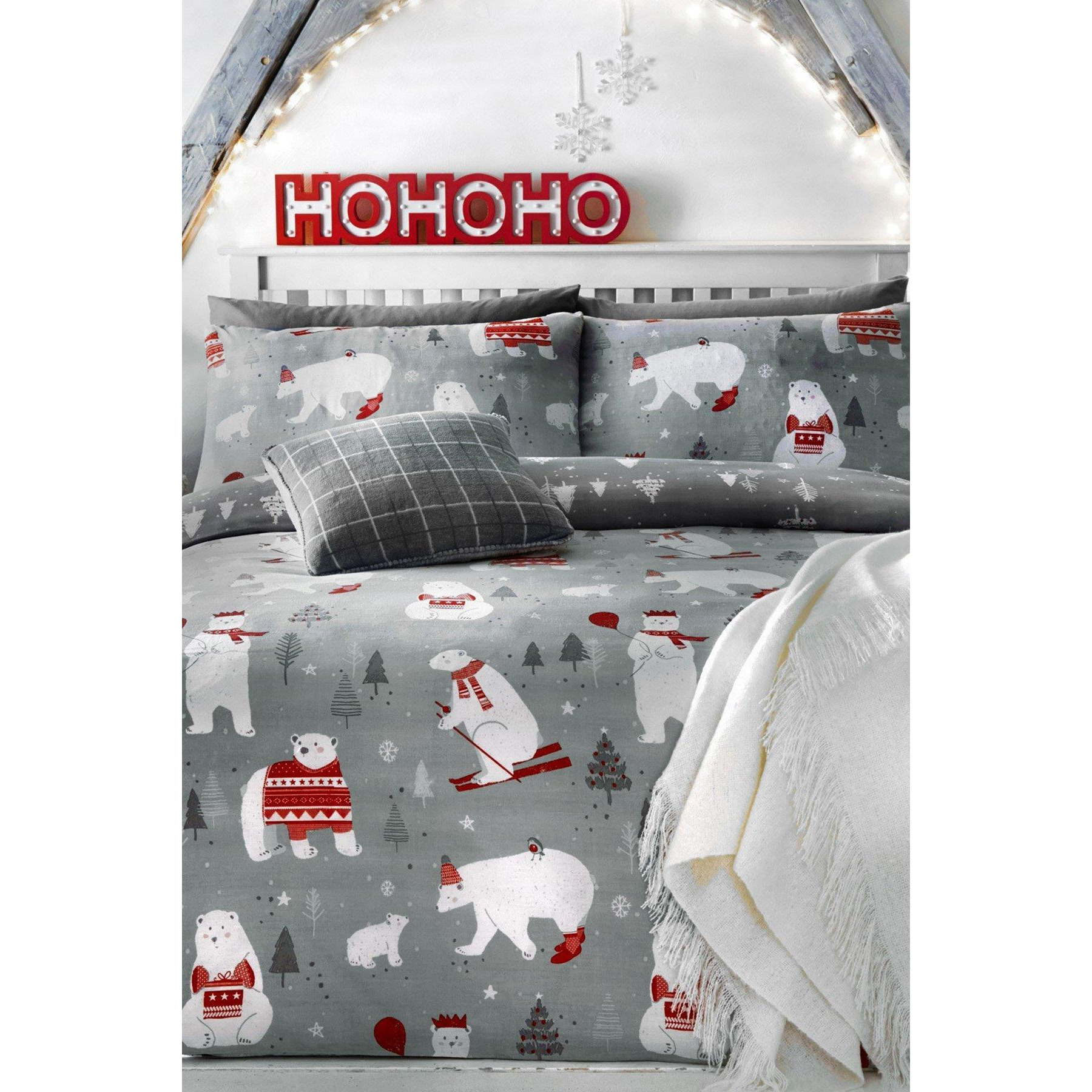 'Polar Bears' Christmas Duvet Cover Set - image 1