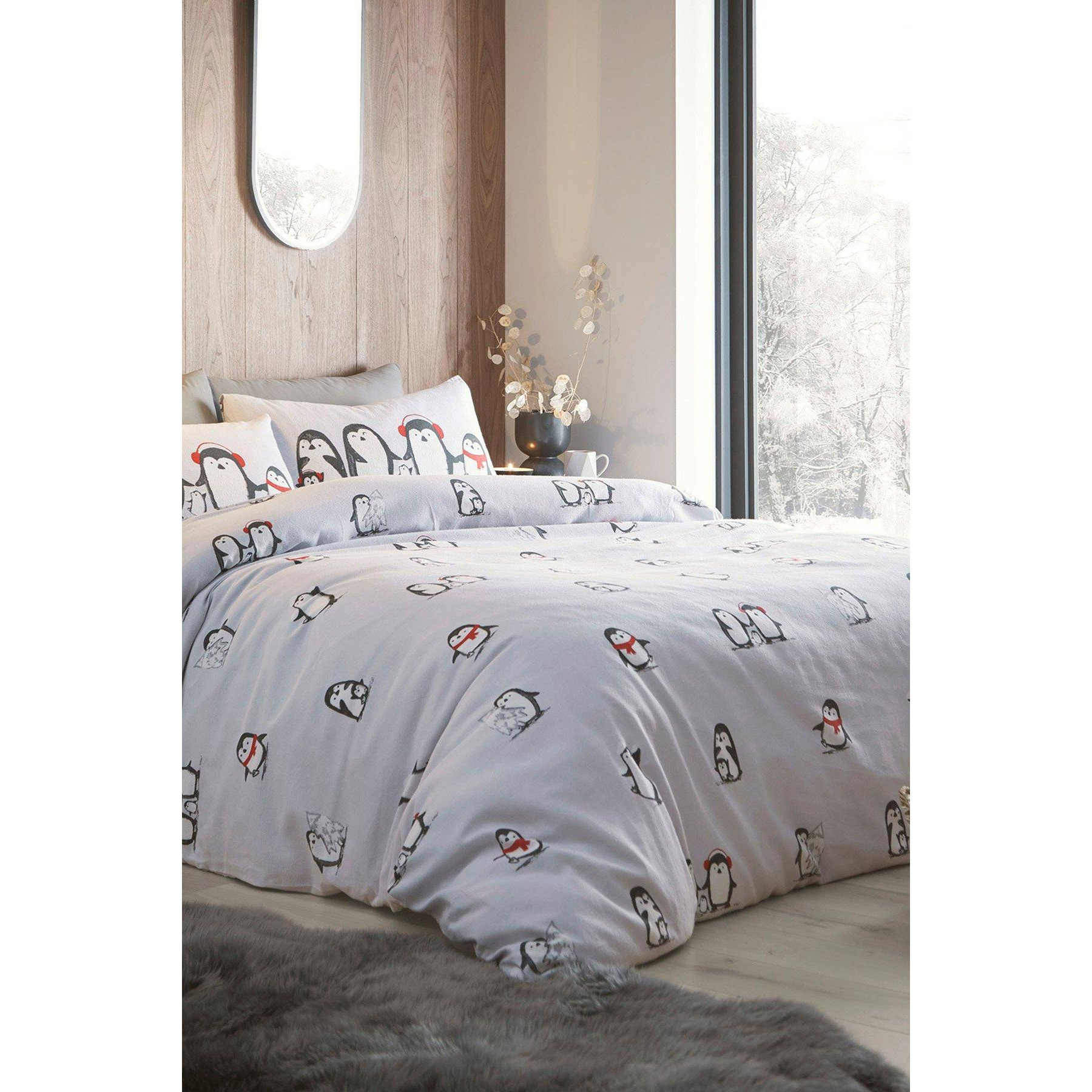 'Snowy Penguins' Christmas Duvet Cover Set
