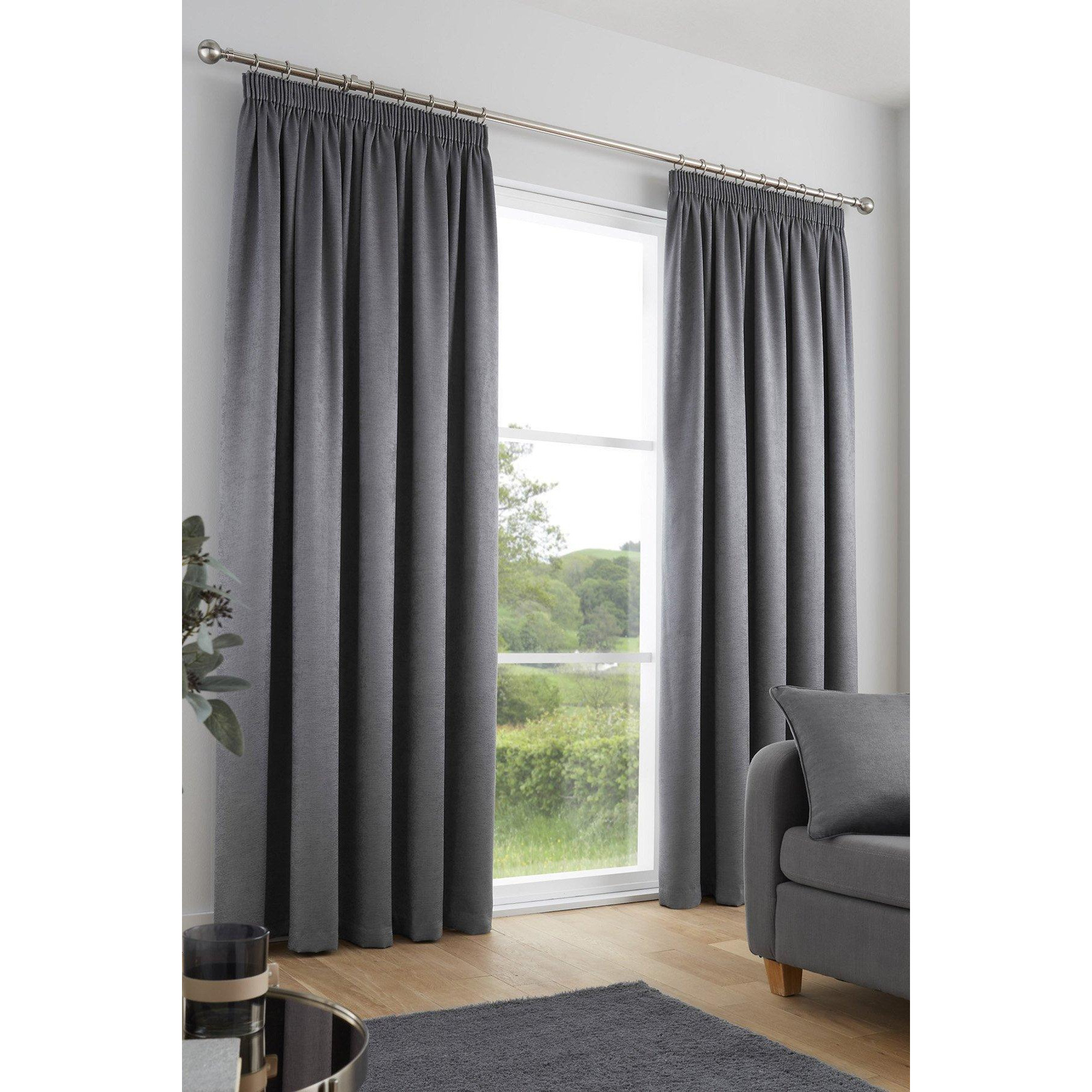 'Galaxy' Pair of Light Reducing Thermal Effect Pencil Pleat Curtains - image 1