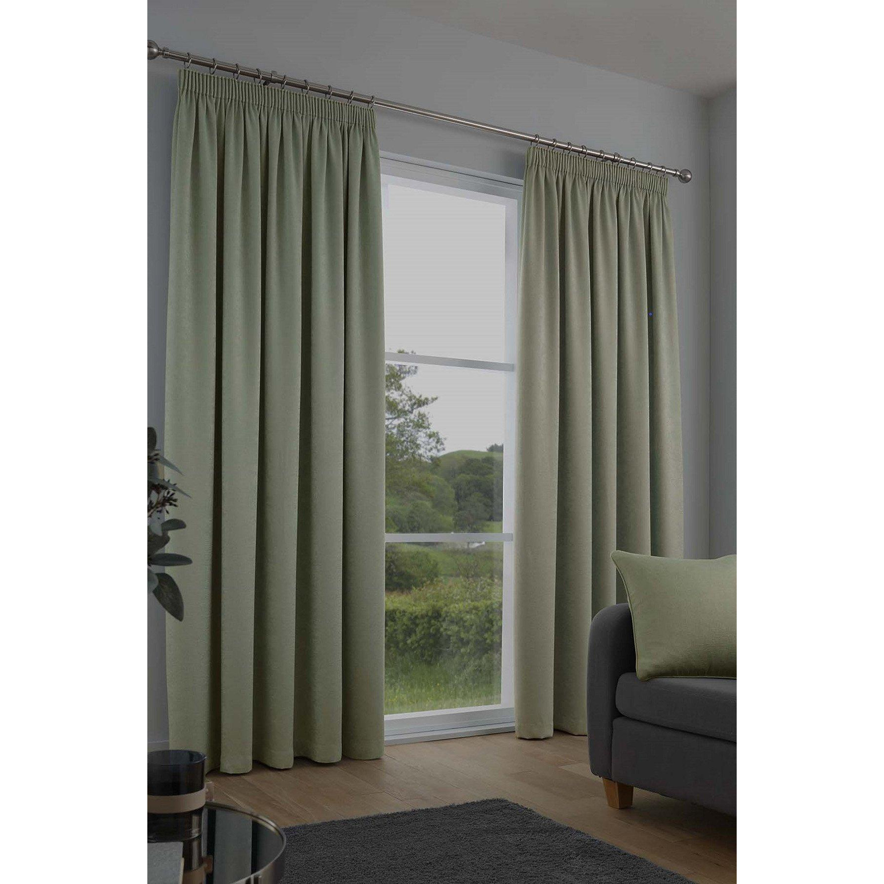 'Galaxy' Pair of Light Reducing Thermal Effect Pencil Pleat Curtains - image 1