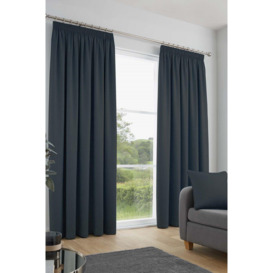 'Galaxy' Pair of Light Reducing Thermal Effect Pencil Pleat Curtains - thumbnail 1