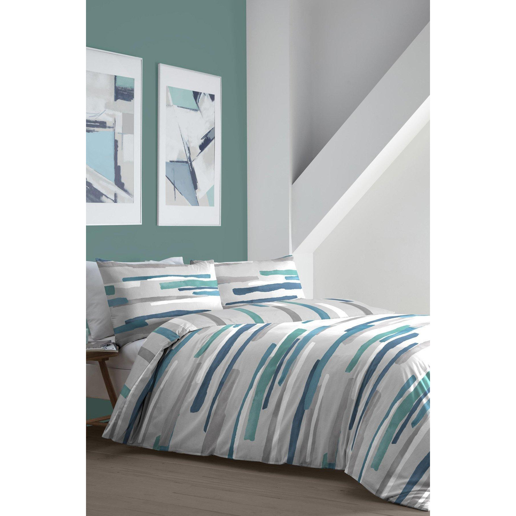 'Clifton' Colourful Abstract Print Duvet Cover Set - image 1