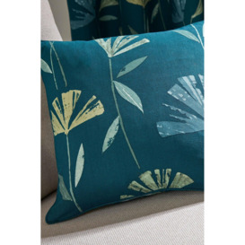 'Dacey' Modernist Floral Print Filled 100% Cotton Cushion - thumbnail 1