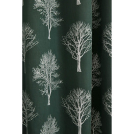 'Woodland Trees' Motif 100% Cotton Ready to Hang Eyelet Curtains - thumbnail 3