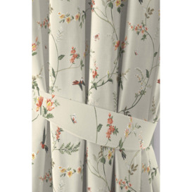 'Darnley' Nature Inspired Print Pair of Pencil Pleat Curtains With Tie-Backs - thumbnail 3