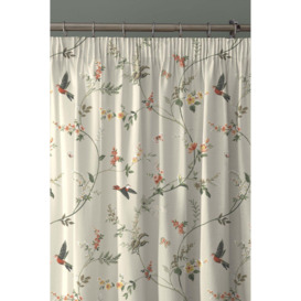 'Darnley' Nature Inspired Print Pair of Pencil Pleat Curtains With Tie-Backs - thumbnail 2
