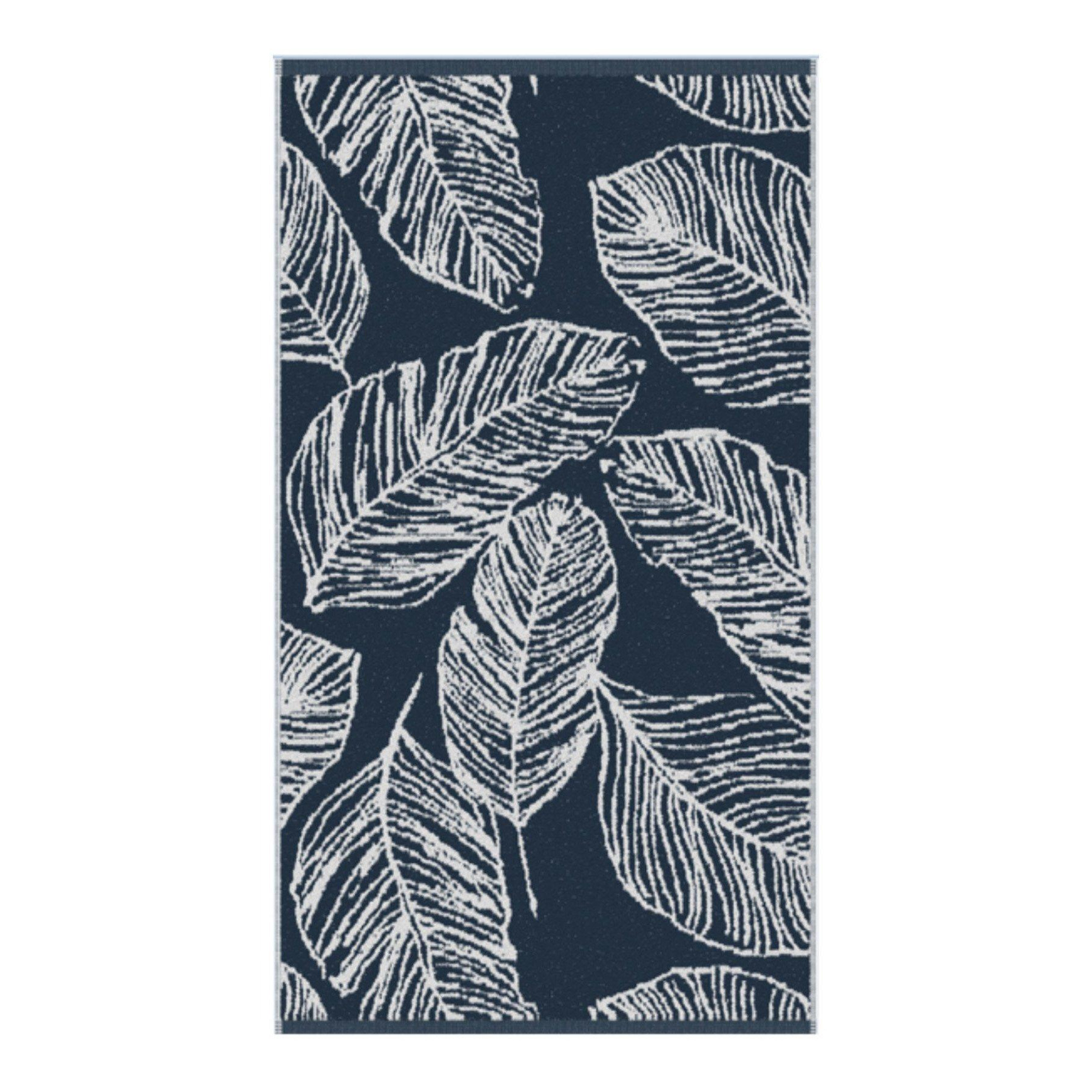 'Matteo' Luxury 100% Cotton Leaf Motif Jacquard Towel - image 1
