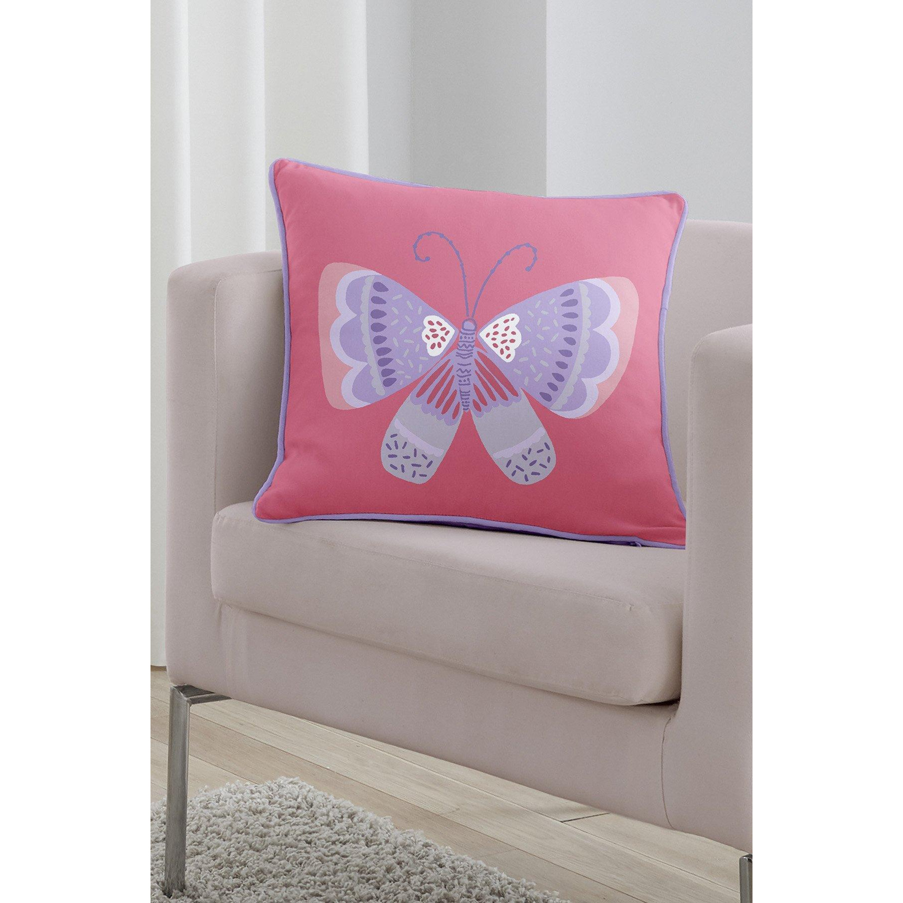 'Flutterby Butterfly' Soft Touch Velvet Filled Cushion - image 1