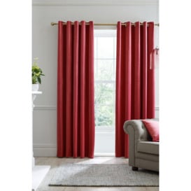 'Montrose' Velvet Blackout-Coated Pair of Eyelet Curtains