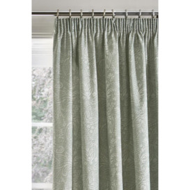 'Aveline' 100% Cotton Pair of Pencil Pleat Curtains With Tie-Backs - thumbnail 3