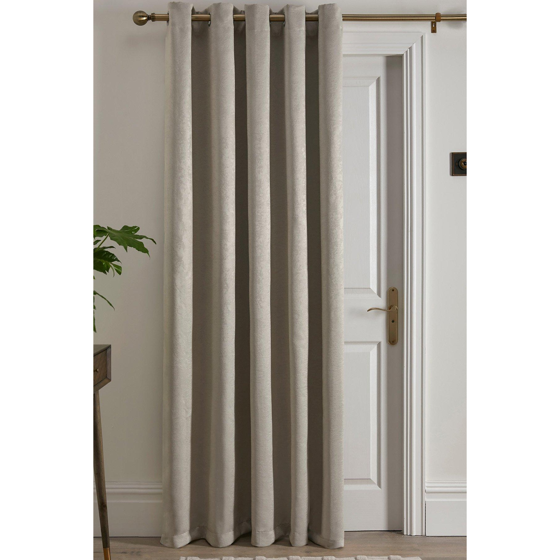'Strata' Dim out woven Eyelet Single Panel Door Curtain - image 1