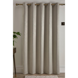 'Strata' Dim out woven Eyelet Single Panel Door Curtain - thumbnail 3