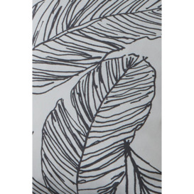 'Matteo' Hand Drawn Leaf Print Filled Cushion 100% Cotton - thumbnail 3