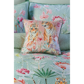 'Tropical Leopard' Velvet Filled Cushion - thumbnail 2
