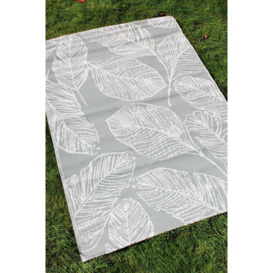 'Matteo' Leaf Print UV Resistant Outdoor Rug - thumbnail 1