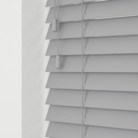 Wooden Venetian Blinds With Strings Anchor Grey