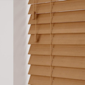 Wooden Venetian Blinds With Strings Caramel Oak