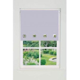 Square Eyelet Edge Roller Blind 165cm Drop  White