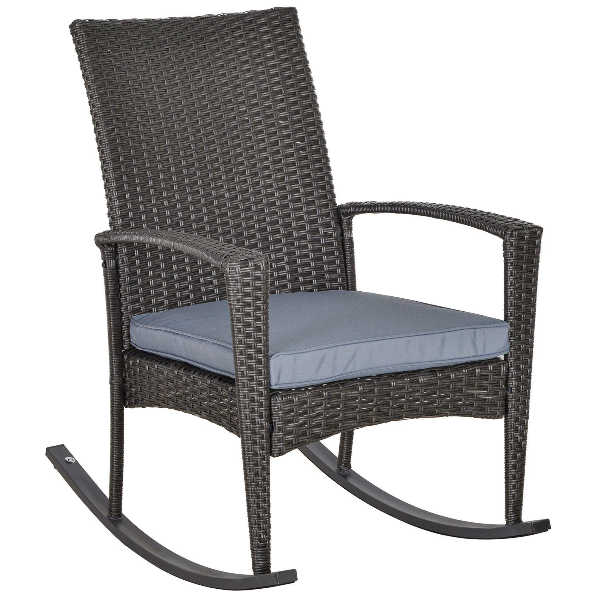 Rattan Rocking Chair Rocker Garden Furniture Seater Patio Bistro Recliner - image 1