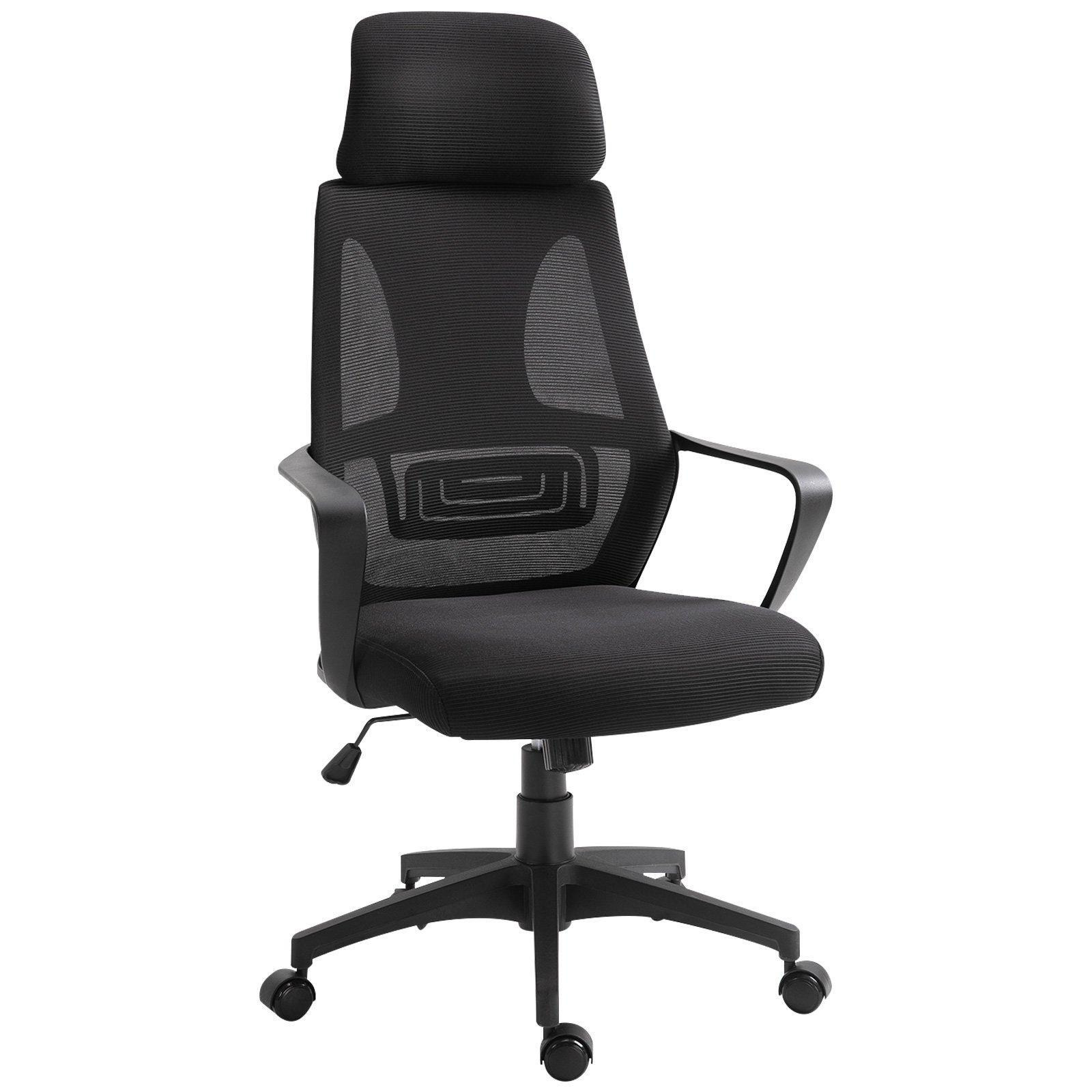 Mesh Fabric Desk Chair Swivel Chair High Backrest Adjustable Height - image 1