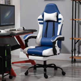 Luxe PU Leather Gaming Office Chair with Footrest Wheels Reclining - thumbnail 3