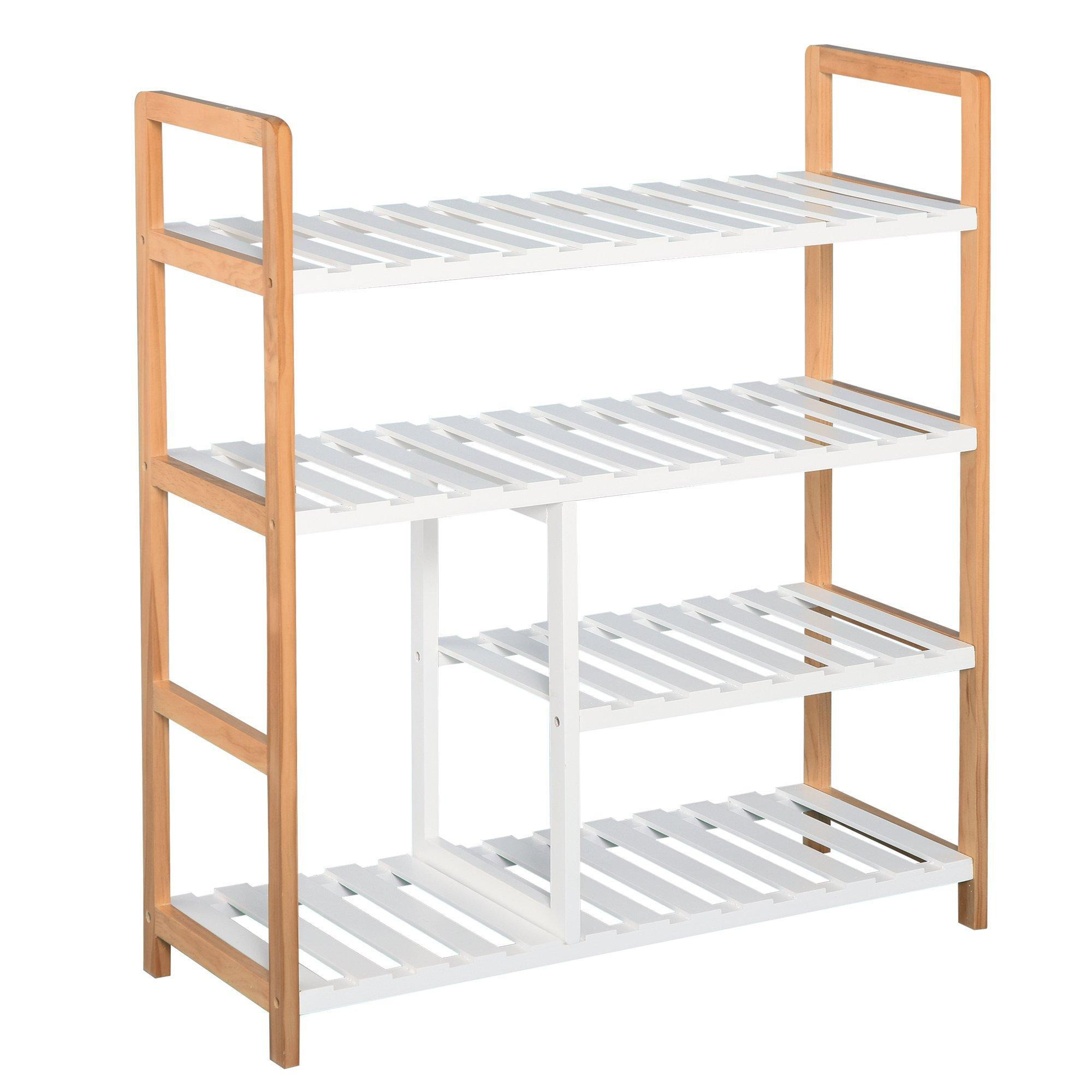 Shoe Rack Simple Home Storage with Wood Frame Boot Compartment - image 1