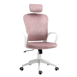 High-Back Office Chair Home Office Rocking with Wheel, Up-Down Headrest