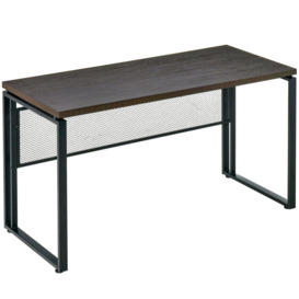 Modern Wooden Computer Desk Study Standing Writing Table Metal Frame - thumbnail 2