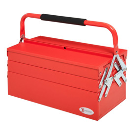 Portable 5-Tray Cantilever Metal Tool Box Steel Tool Chest Cabinet