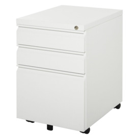 Mobile Vertical File Cabinet Lockable Metal Filling Cabinet with - thumbnail 1