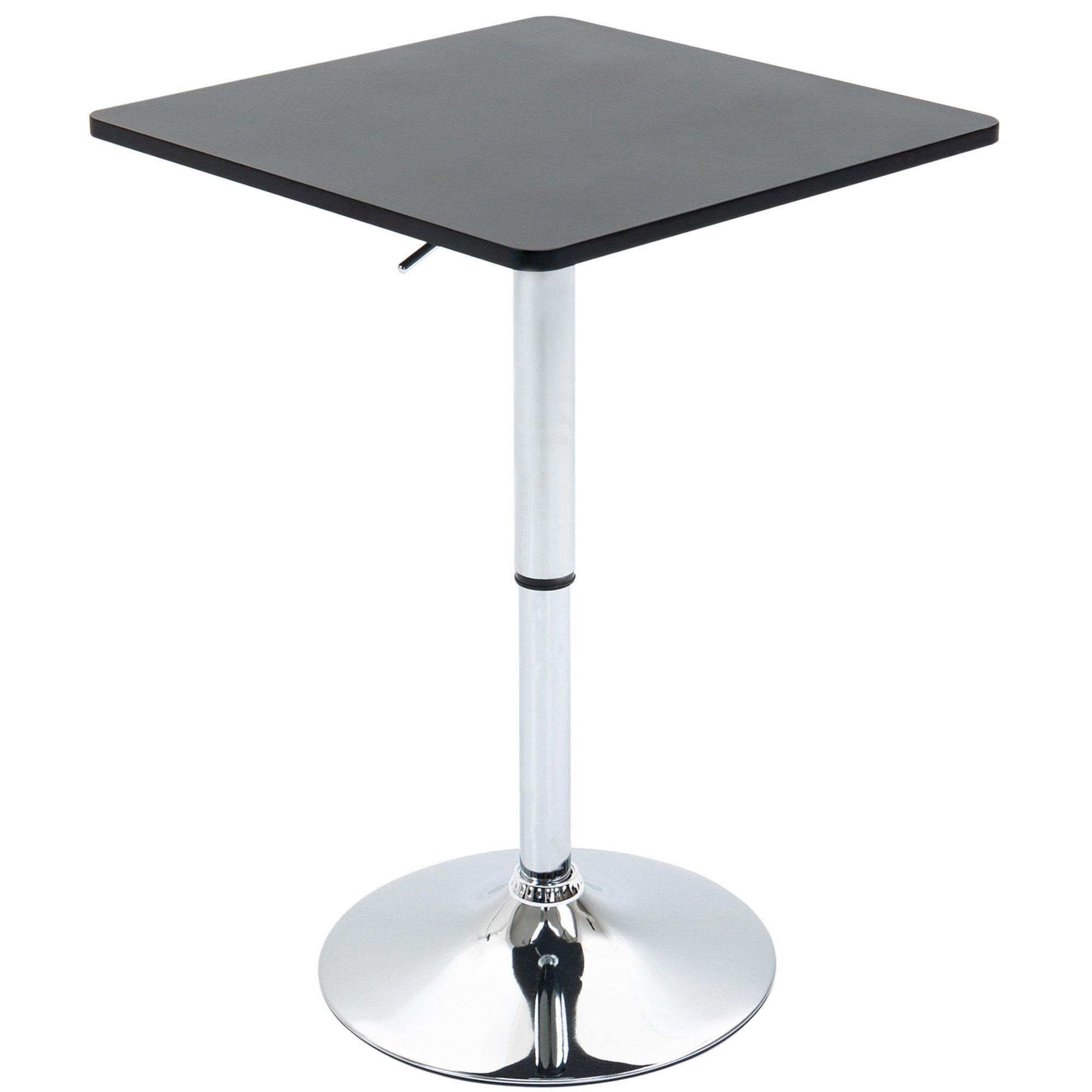 Modern Height Adjustable Bar Table with Square Tabletop Metal - image 1