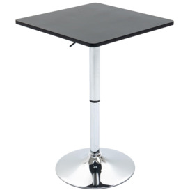 Modern Height Adjustable Bar Table with Square Tabletop Metal - thumbnail 1