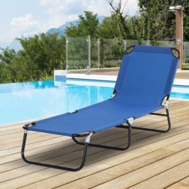 Folding Lounge Chair Outdoor Chaise Lounge for Bench Patio - thumbnail 3