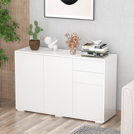 Push-Open Side Cabinet with 2 Drawer 2 Door Cabinet for Home Office - thumbnail 2