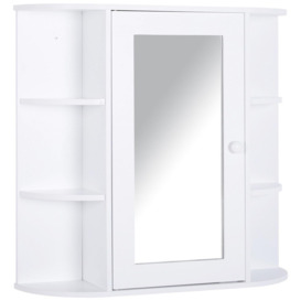 Wall Mount Mirror Cabinet Storage Bathroom Cupboard   Single Door - thumbnail 1