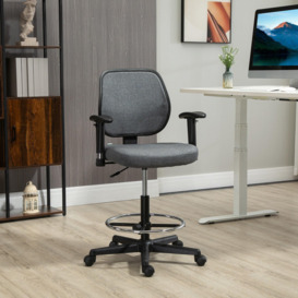 Ergonomic Drafting Chair Tall Office Stand Desk Chair with Foot Ring - thumbnail 3