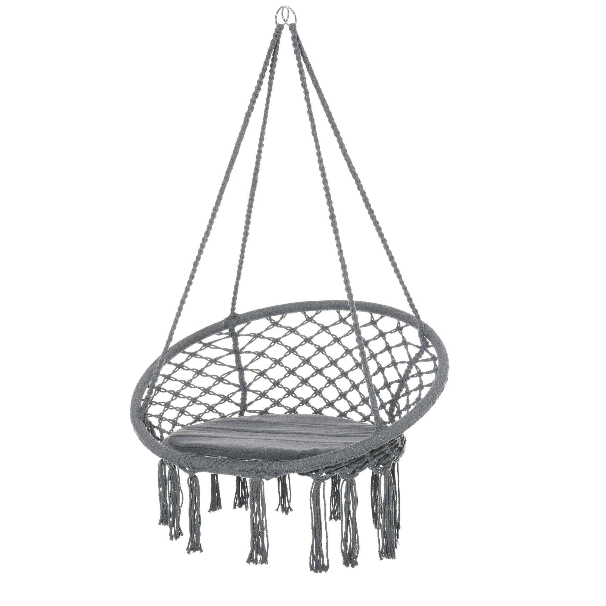 Macrame Hanging Chair Swing Hammock for Indoor and Outdoor Use - image 1