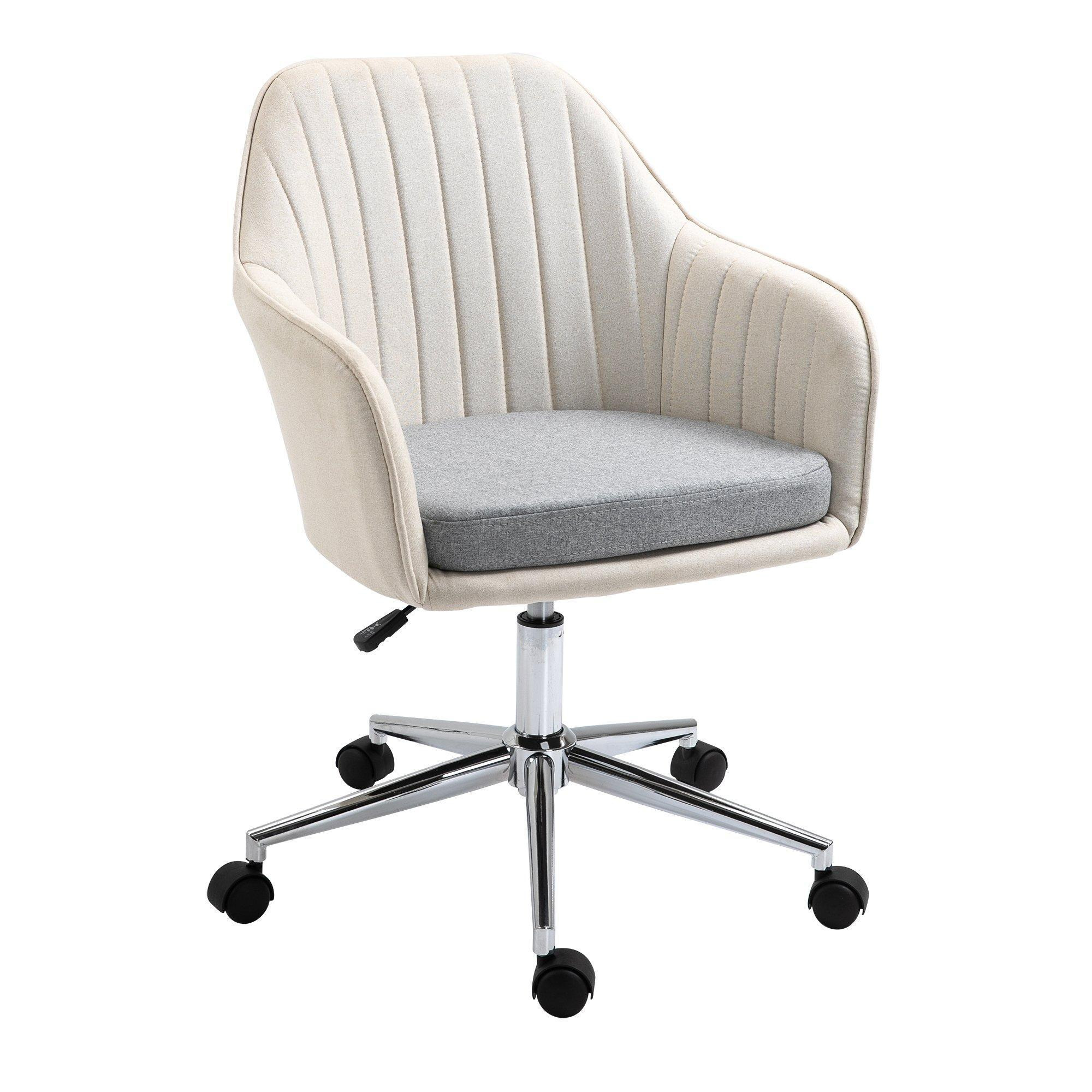 Leisure Office Chair Linen Swivel Computer Desk Chair Study - image 1