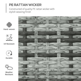 3 PCs Patio Rattan Wicker Chaise Lounge Sofa Set w/ Cushion for Patio Yard Porch - thumbnail 3