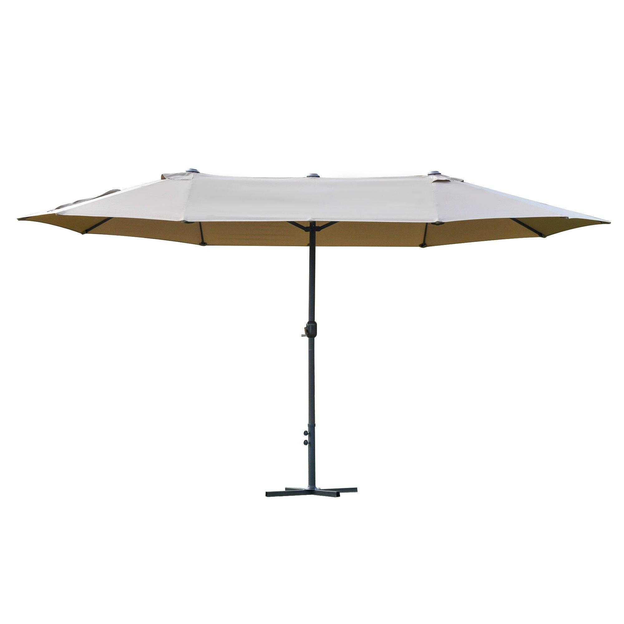 4.6M Garden Patio Umbrella Canopy Parasol Sun Shade with Base - image 1