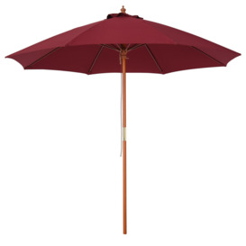2.5m Wooden Garden Parasol Outdoor Umbrella Canopy with Vent - thumbnail 1