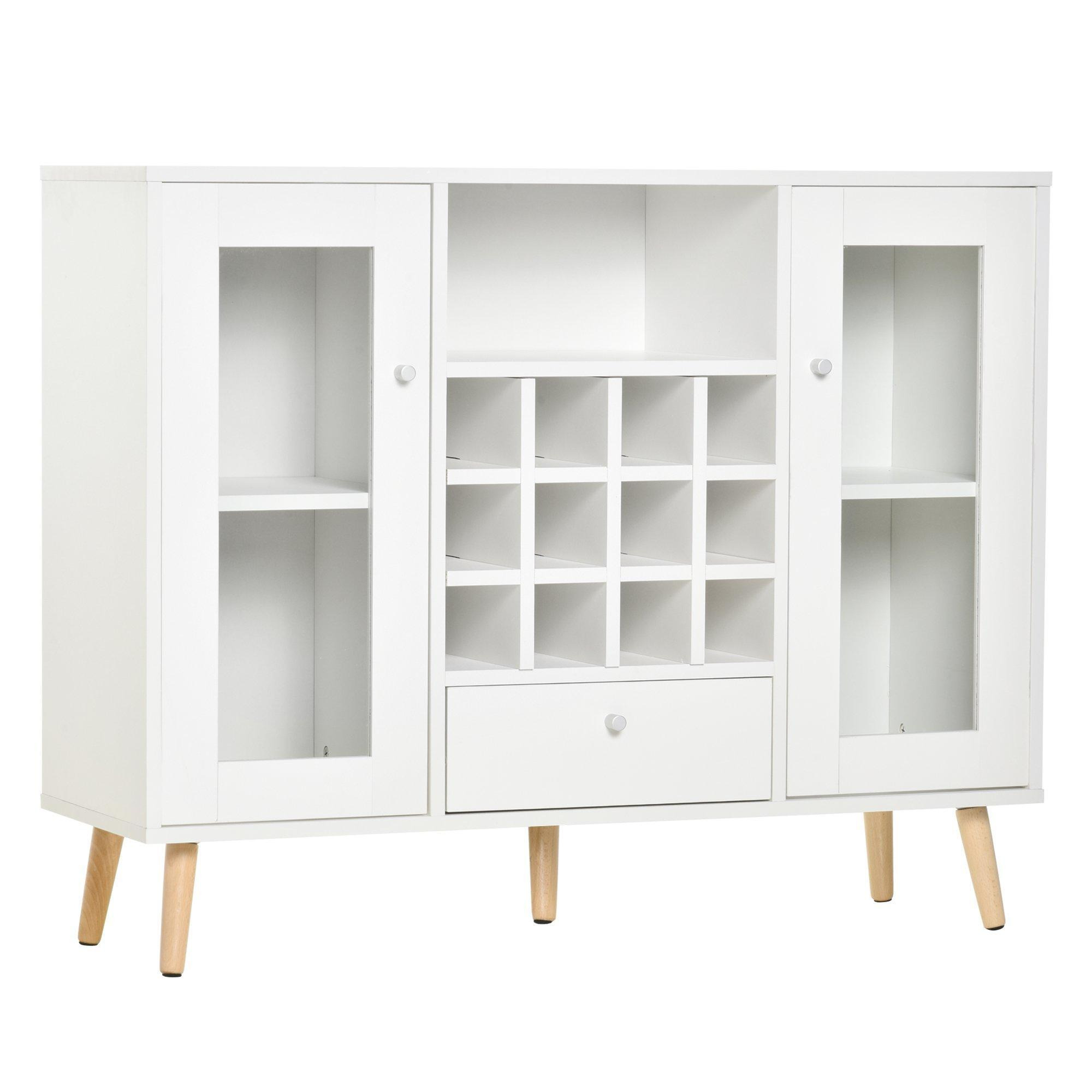 Modern Sideboard Cabinet Kitchen Cupboard with Glass Doors Drawer - image 1