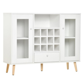 Modern Sideboard Cabinet Kitchen Cupboard with Glass Doors Drawer - thumbnail 2