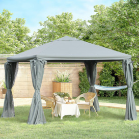 3Metre Outdoor Gazebo Canopy Party Tent Aluminum Frame with Sidewalls - thumbnail 2