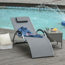 Sun Lounge Recliner Lounge Chair Design Ergonomic with Pillow - thumbnail 3