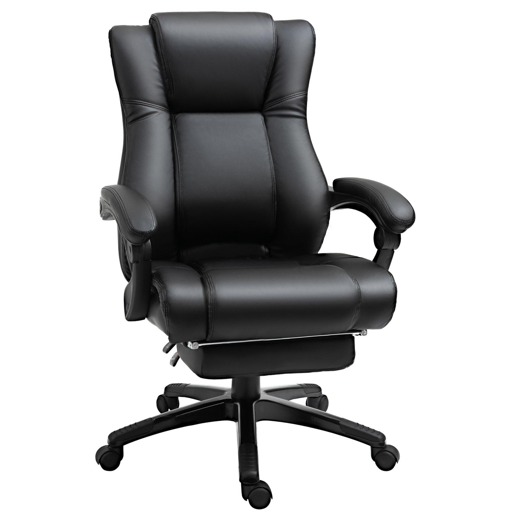 Executive Home Office Chair PU Leather Desk Chair with Foot Rest - image 1