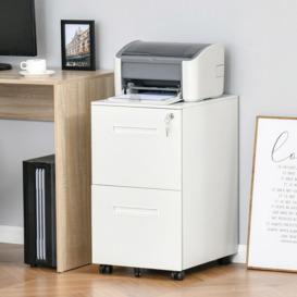 Mobile File Cabinet Home Filing Furniture with Adjustable Partition - thumbnail 2