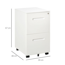 Mobile File Cabinet Home Filing Furniture with Adjustable Partition - thumbnail 3